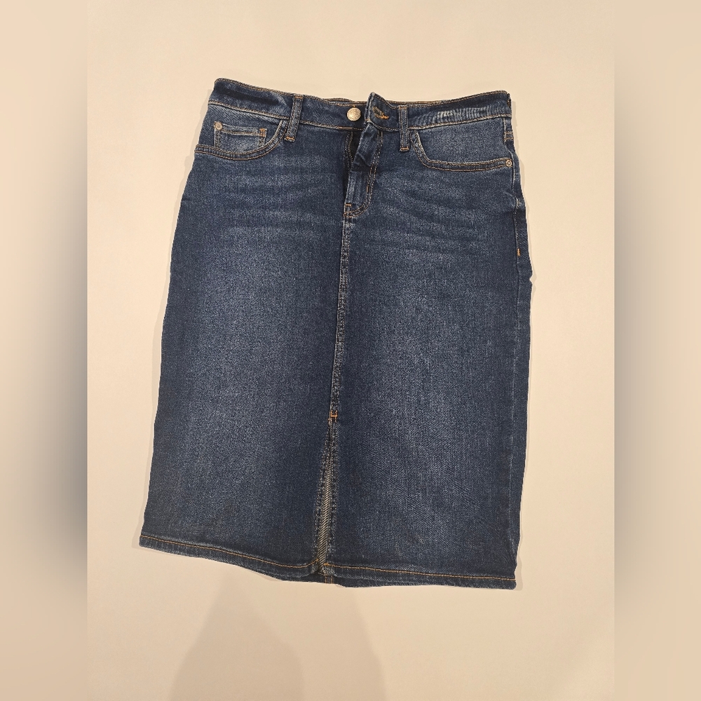 Mango Denim Skirt Women's Blue Jean Skirt Excellent Condition